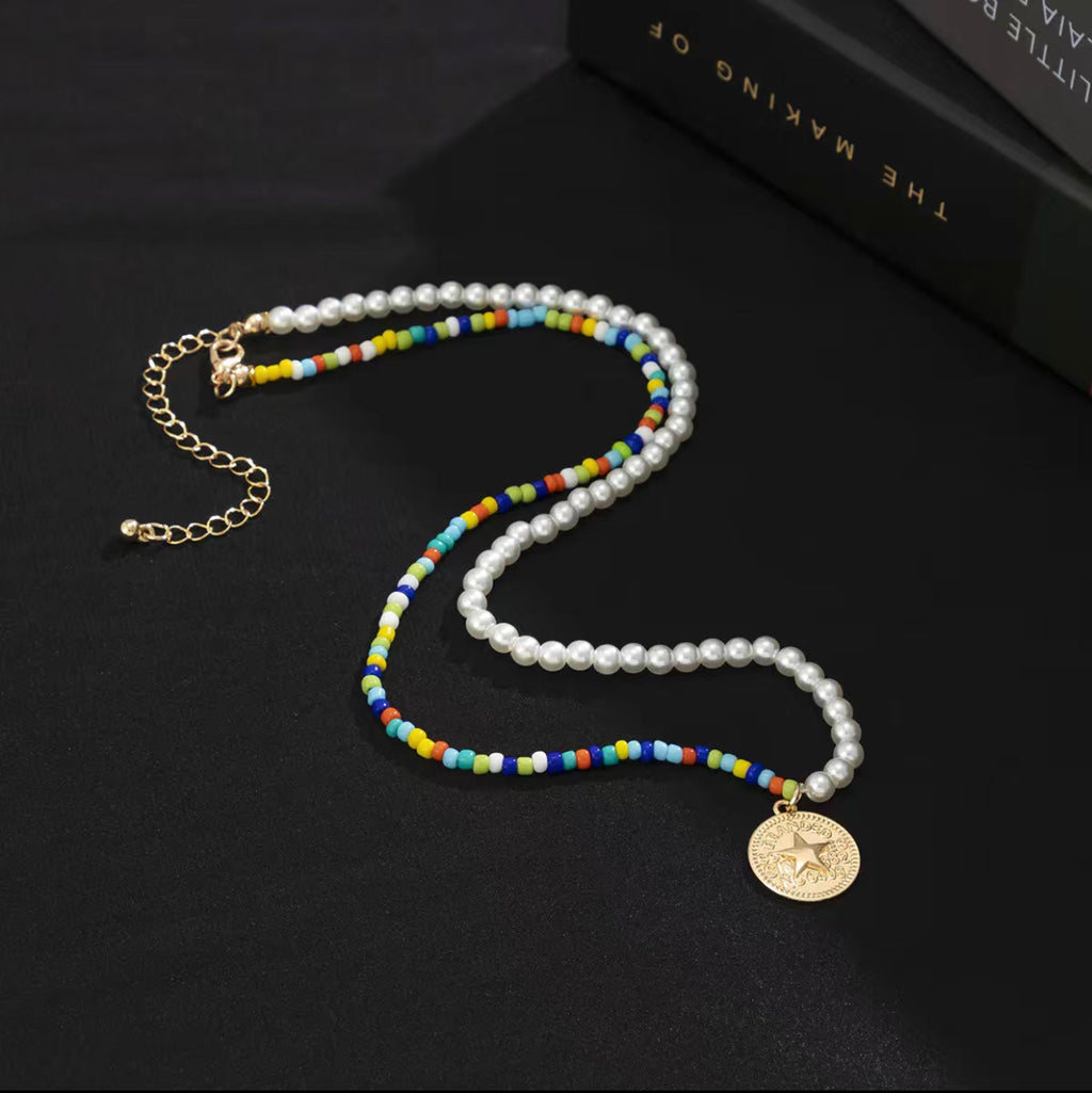 Multi-Color Pearl Necklace | Pearl Necklace with Various Shades 