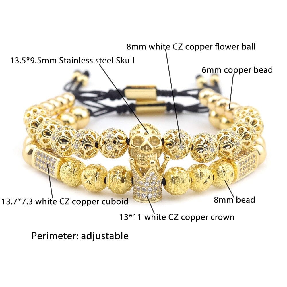Skull Bracelets for Women & Men | Art Crown
