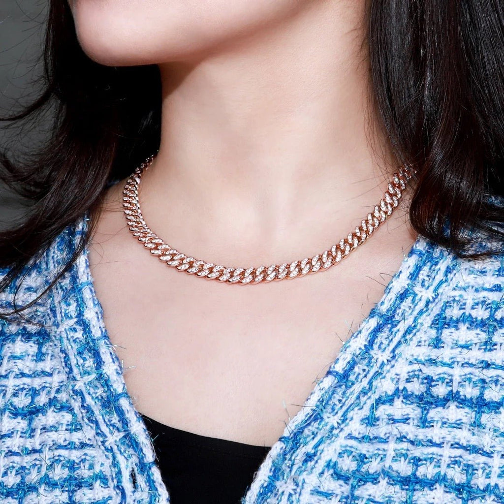 Summer Gold Chain | Summer Cuban Necklace Silver | Real Necklace