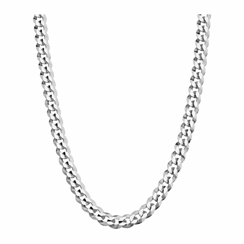 Silver Link Curb Chain Necklace | Sterling Silver Curb Chain Necklace