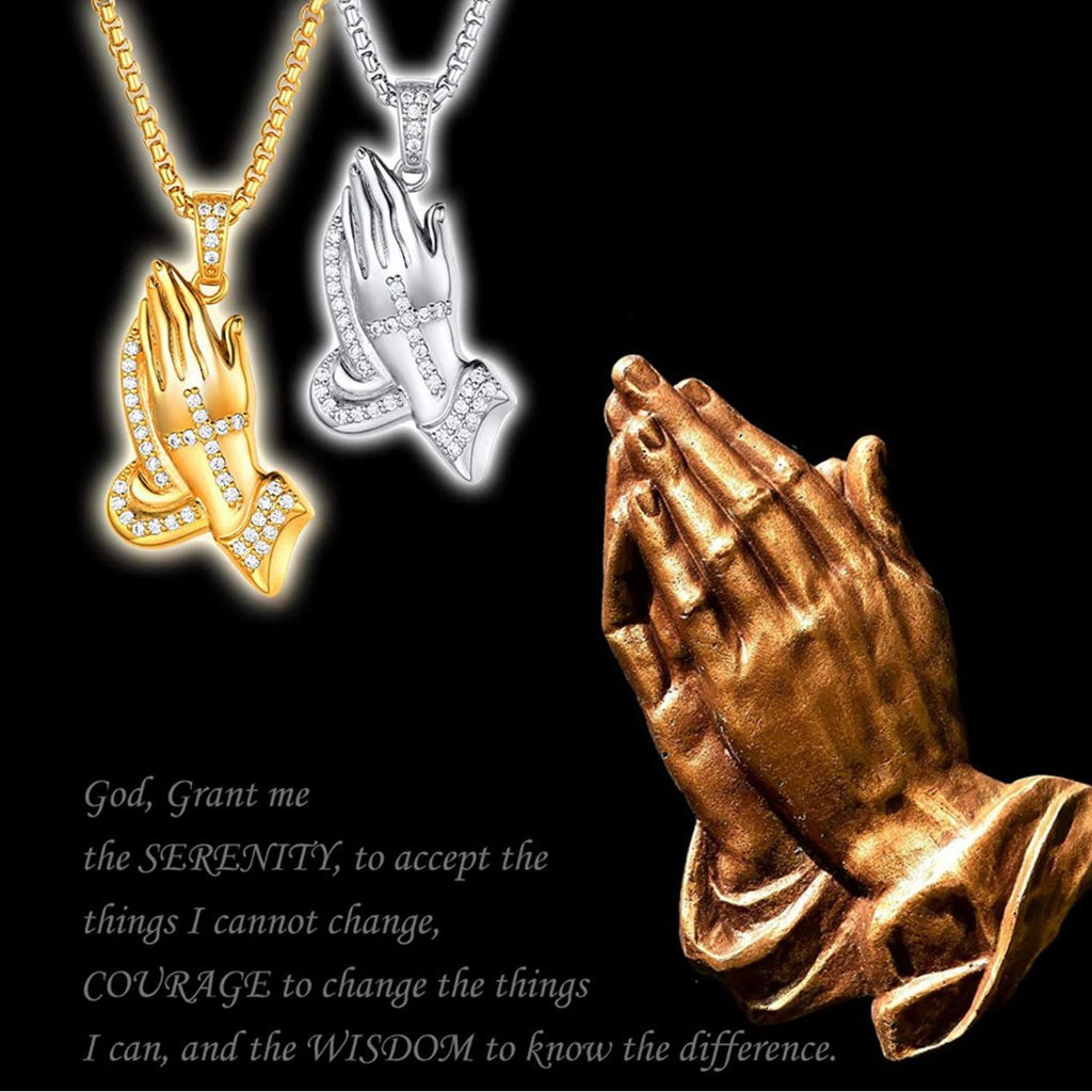 Hand Prayer Necklace - Art Crown