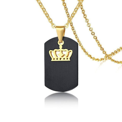 King & Queen Necklace  | Necklaces for Couples | Crown Necklace