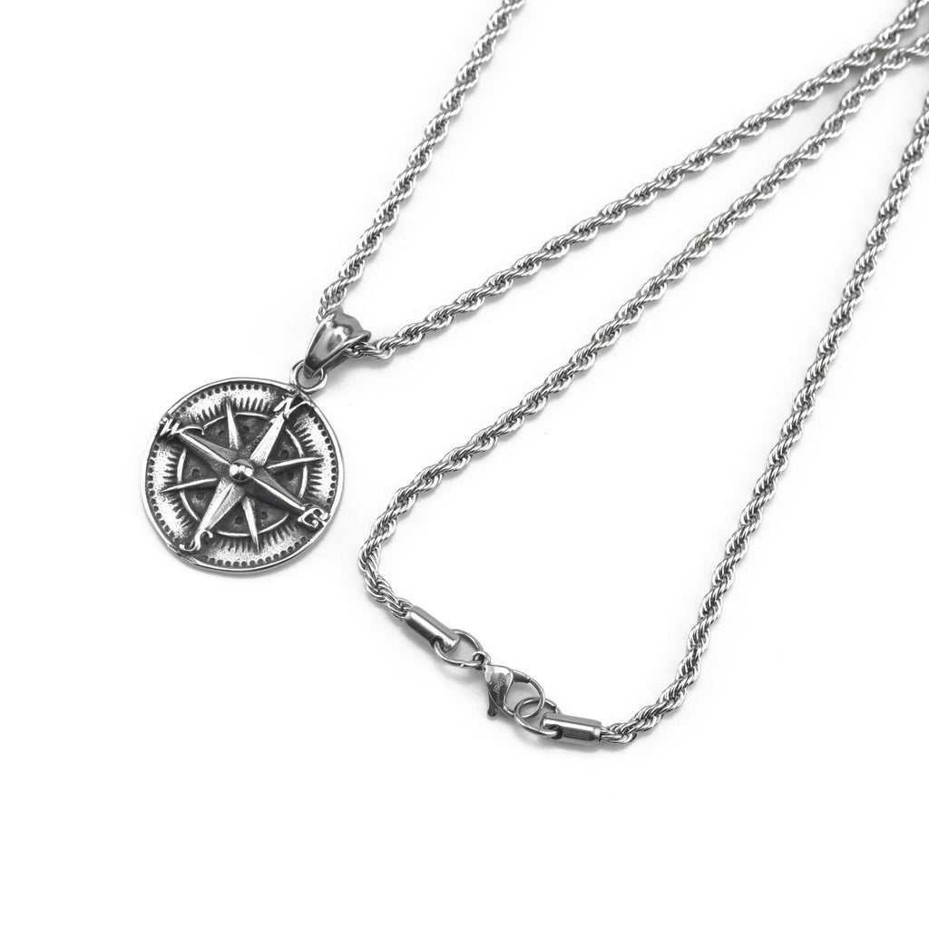 Retro Compass Charms | Compass Necklace Silver | Compass Necklace