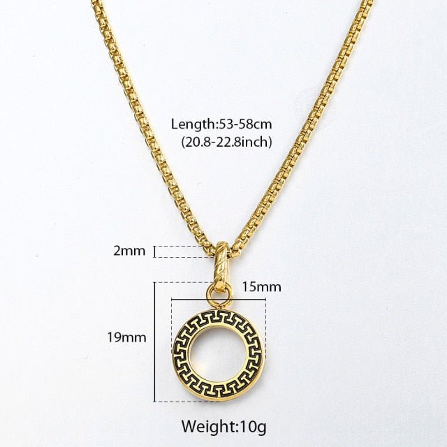 Round Necklace Pendant | Round Necklace Chain | Round Gold Necklace