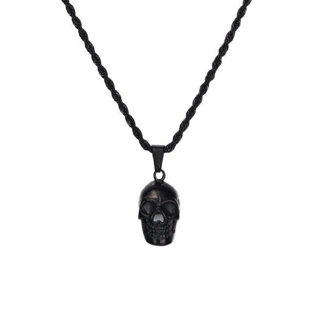 Skull Necklace Gold | Skull Necklace Silver | Skull Necklace Black