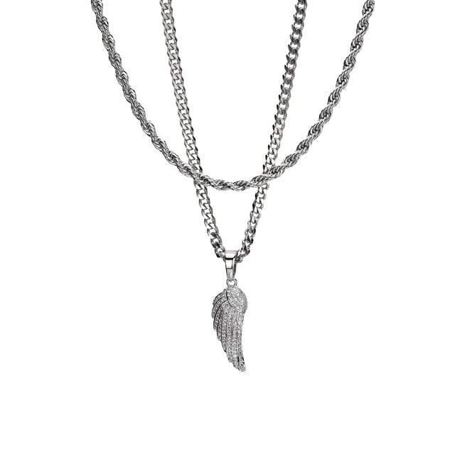 Necklace For Summer | Wings Necklace Silver | Angel Necklace